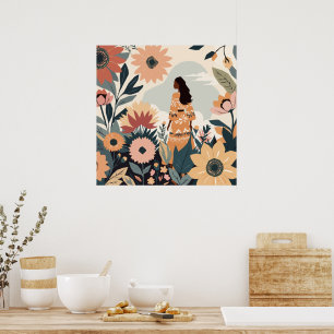 Poster Contemplation du jardin