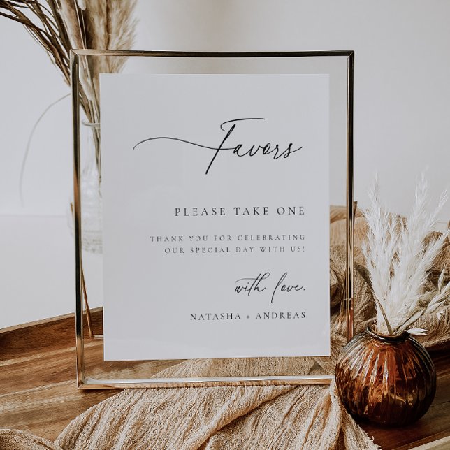 Poster Contemporain Chic Wedding Favor (Créateur téléchargé)