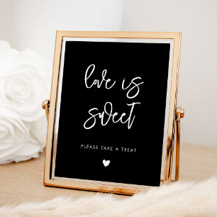 Poster Contemporain moderne noir L'amour est doux