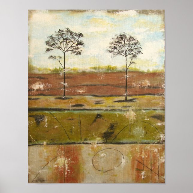 Poster Contemporain Relique Peinture Abstraite (Devant)