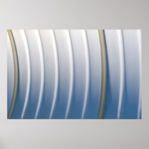 Poster Conteneur en plastique bleu et blanc