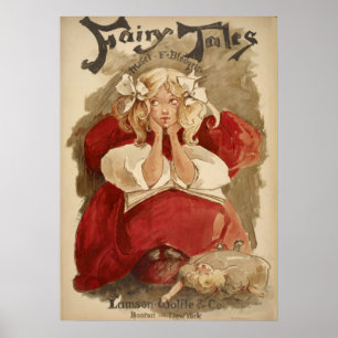 Poster Contes de fées tubulaires vintages de Nouveau  