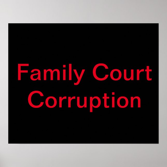Poster Contestation de la corruption au tribunal de la fa (Devant)
