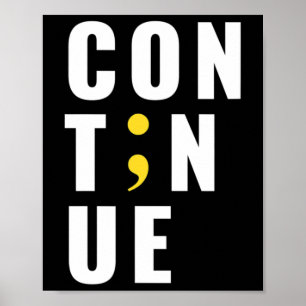 Poster Continuer la sensibilisation au suicide semi-oloni