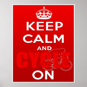 Poster Continuez le cycle calme Velo emballer des amants