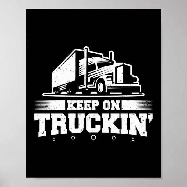 Poster Continuez Sur Le Chauffeur De Camion De Camion Drô (Devant)