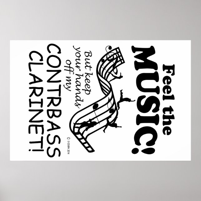Poster Contrabass Clarinet Sentez La Musique (Devant)