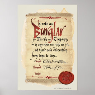 Poster Contrat de cambriolage