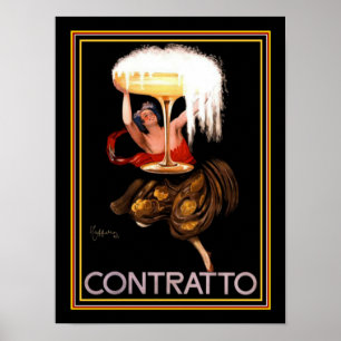Poster Contrat par Cappiello 12 x 16 Imprimer