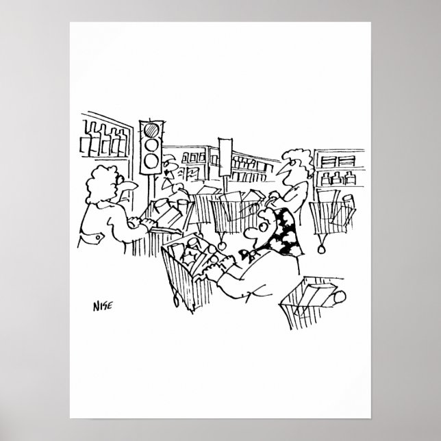 Poster Contrôle de la circulation feux de circulation dan (Devant)