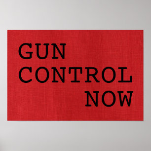 Poster Contrôle des Armes Maintenant sur un Panneau de Pr