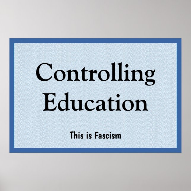 Poster Contrôler l'éducation (Devant)