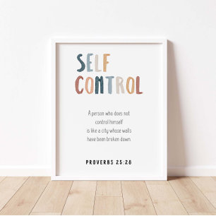 Poster Contrôler soi-même le fruit de l'affiche spirituel