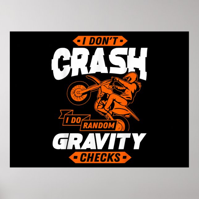 Poster Contrôles de gravité aléatoires - Motocross & Dirt (Devant)