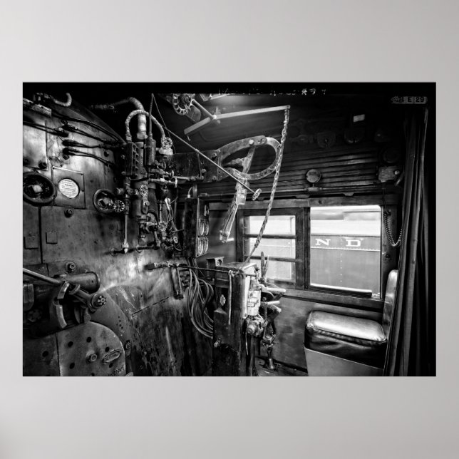 Poster CONTRÔLES DE LA LOCOMOTIVE DE VAPEUR NO 611 c. 195 (Devant)