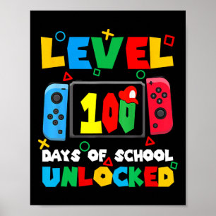 Poster Contrôleur De Jeu Niveau 100 Jours De L'École Déve