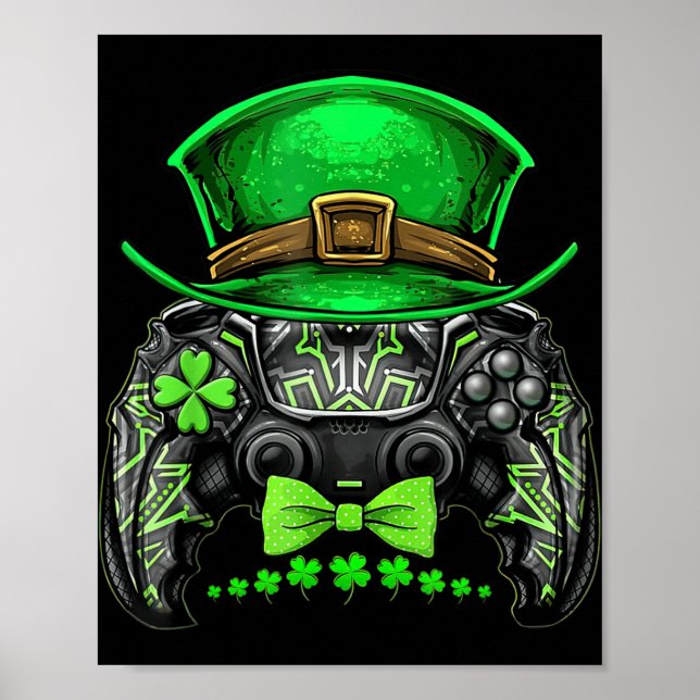 Poster Contrôleur de jeu vidéo Irish Gamer Boys St patric (Devant)