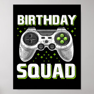 Poster Contrôleur De Jeu Vidéo Squad Pour Les Garçons Gam
