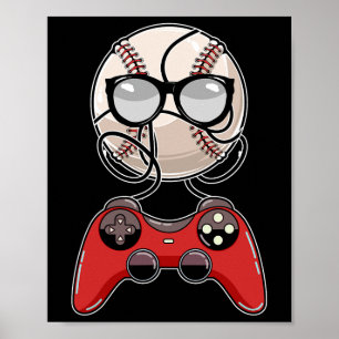 Poster Contrôleur de jeu vidéo Vendre Jeu de sport Joueur