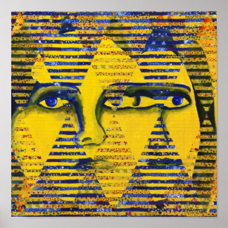 Poster Conundrum II - Déesse dorée et saphir