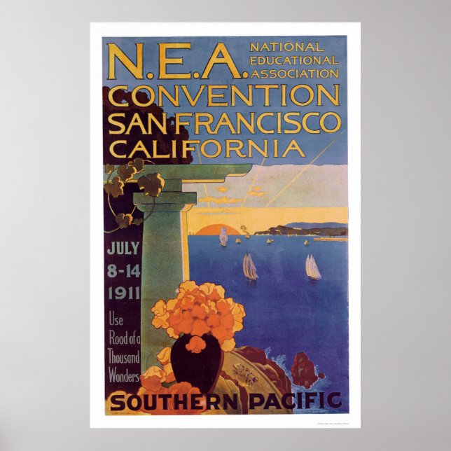 Poster Convention sur l'éducation San Francisco 1911 (Devant)