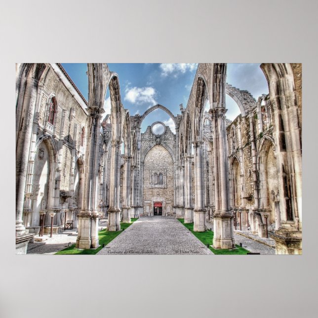 Poster Convento do Carmo, Lisbonne (Devant)