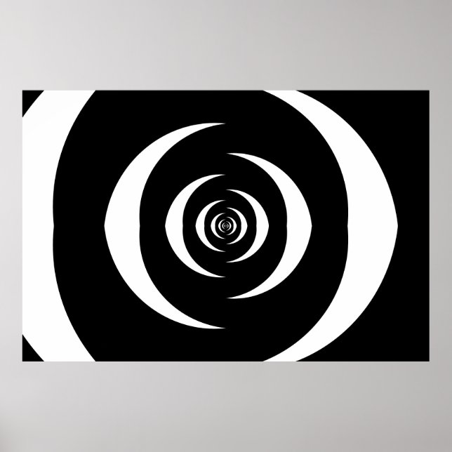 Poster Converged Opposing Log Spirals Wide (Devant)