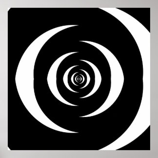 Poster Converged Opposing Logarithmic Spirals Var 3