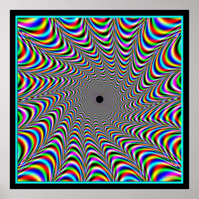 Poster Convergence des couleurs vibrantes (Devant)