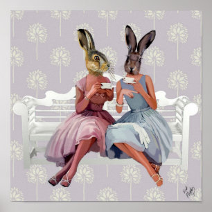 Poster Conversation de lapin