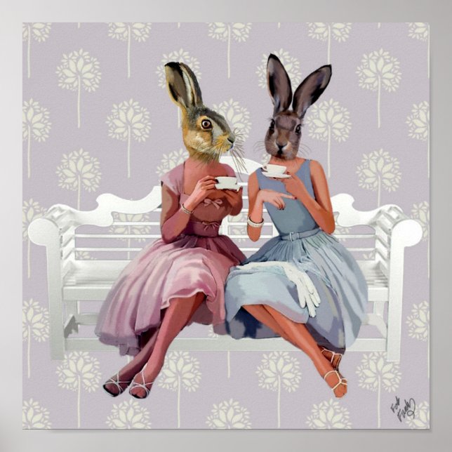Poster Conversation de lapin (Devant)