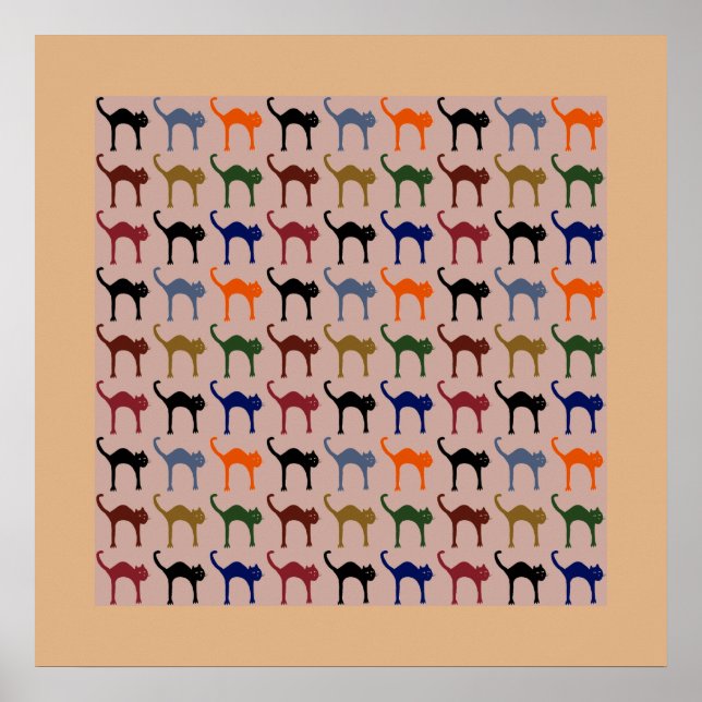 Poster conversation / motif de chat (Devant)