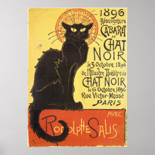 Poster Conversation Noir Steinlen Belle Epoque Art Vintag