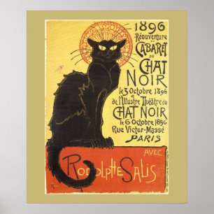 Poster Conversation Noir Steinlen Belle Epoque Art Vintag