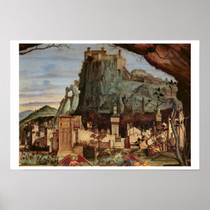 Poster Conversazione de Sacre, détail de la ville et