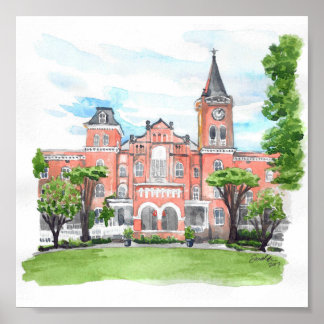 Poster Converse Wilson Hall Aquarelle Imprimer