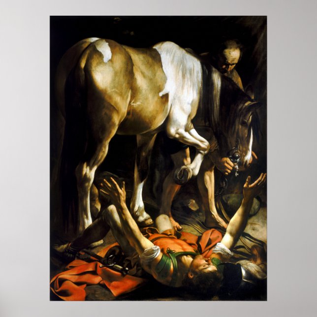 Poster Conversion du Caravaggio sur le chemin de Damas (Devant)