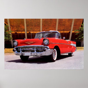 Poster Convertible 1957 de Bel Air de Chevrolet