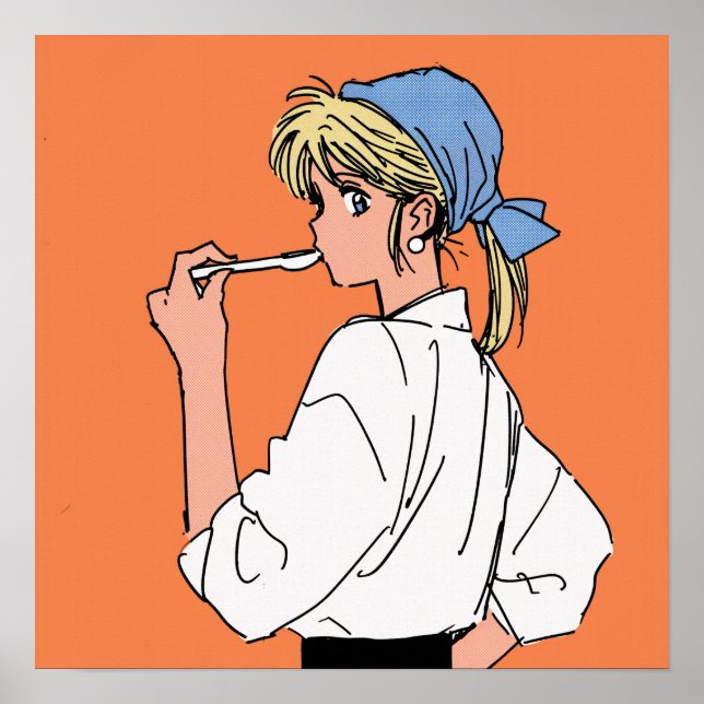 Poster Cook with a Pearl Earring (Devant)