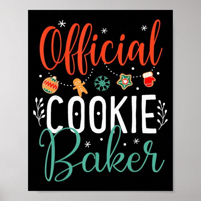 Poster Cookie Baker Funny Christmas Couples Matching  (Devant)