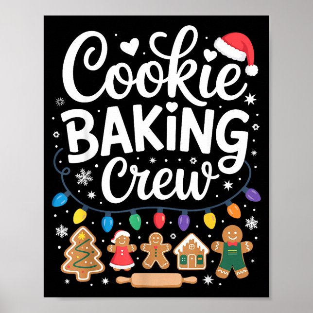Poster Cookie Baking Crew Holiday Squad Gingerbread Chris (Devant)