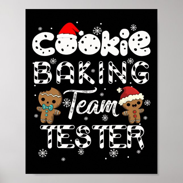 Poster Cookie Baking Team Tester Gingpain Noël (Devant)