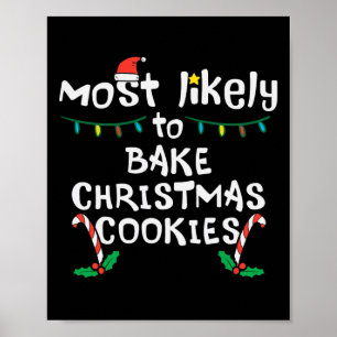 Poster Cookie de Noël Cookie de Noël de famille Matc