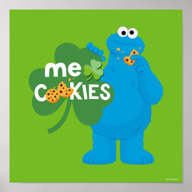 Poster Cookie Monster | Amour shamrock (Devant)