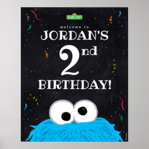 Poster Cookie Monster   Bienvenue pour le 2ème anniversai