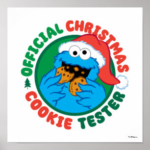Poster Cookie Monster   Tester officiel de biscuits de No