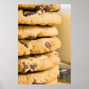 Poster Cookies à puces de chocolat Imprimantes d'affiche