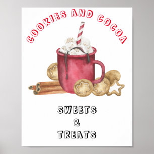 Poster Cookies et cacao - Sucreries et friandises baby sh