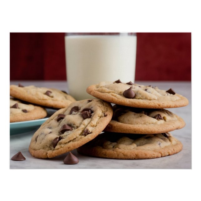 Poster Cookies et lait (Devant)