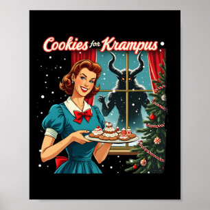 Poster Cookies pour Krampus Noël drôle de Xmas Krampus G
